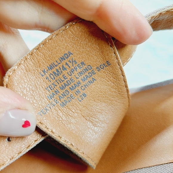 New Lucky Brand Millinda Brown T-strap Espadrille Wedge Heel Sandals i765 - Picture 11 of 12